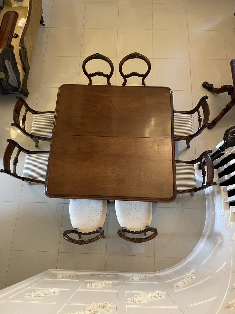 Rare Irish 12/14 Seater Metamorphic Antique Victorian Superb Quality Figured Mahogany Dining Table - Image 8